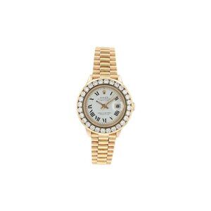 Rolex Datejust  69178 26mm White Roman Numeral Dial AM Diamond Bezel Chanel Set